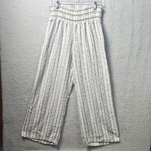 Rewash Black and White Striped Wide Leg Pants